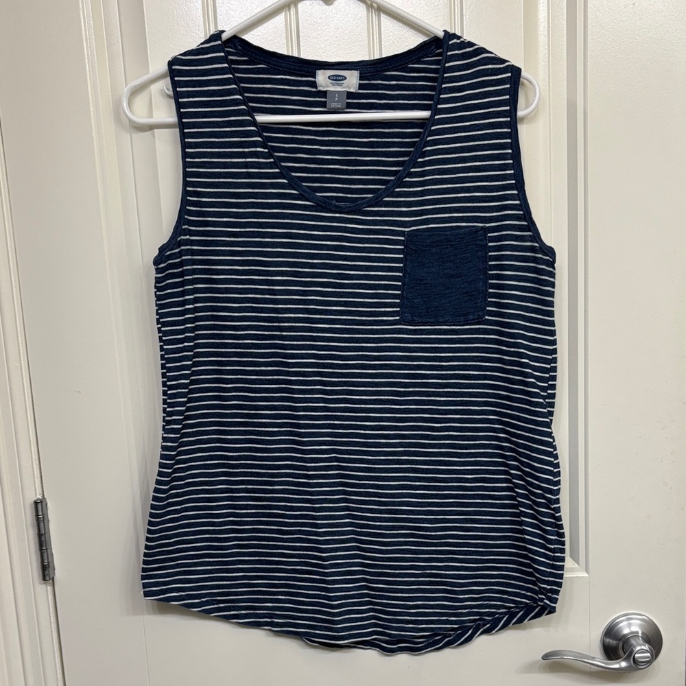 Old Navy - Navy Striped Sleeveless Top